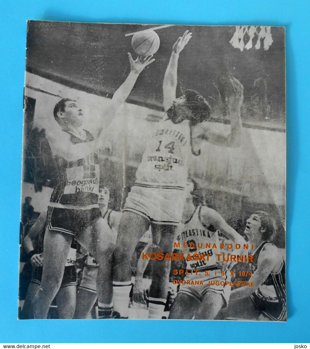 INTERNATIONAL BASKETBALL TOURNAMENT 1974 SPLITofficial programme CSKA Moscow * basket-ball pallacanestro baloncesto RRR