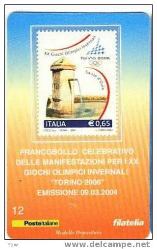 ITALIA**  TESSERA FILATELICA 2004 XX GIOCHI OLIMPICI INVERNALI TORINO.  (NOVITA´ ITALIANA) - Hiver 2006: Torino