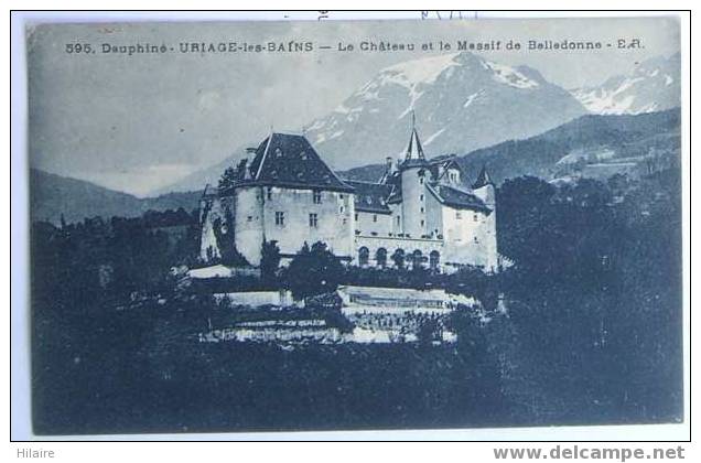 Cpa 38 URIAGE Chateau Et Massif Belledonne - Uriage