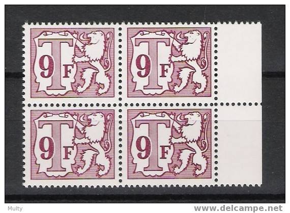 Belgie OCB TX81P (**) In Blok Van 4. - Stamps