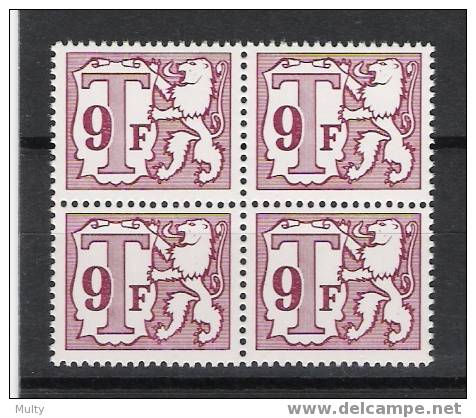 Belgie OCB TX81P (**) In Blok Van 4. - Postzegels