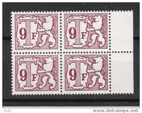 Belgie OCB TX81P (**) In Blok Van 4. - Stamps