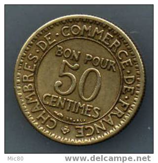 Variété 50cts Ch De Commerce 1924 Ttb - Errors & Oddities