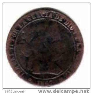 M 123 - 21 CENTIMOS 1867 ISABEL II - -  Collections