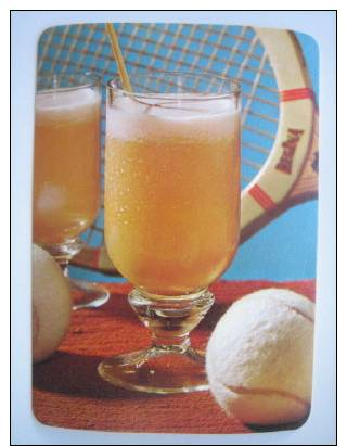 COCKTAIL SANS ALCOOL   SPORTIF   CARTE EPAISSE RECETTE FORMAT CPM         ANNEES 60s - Recetas De Cocina