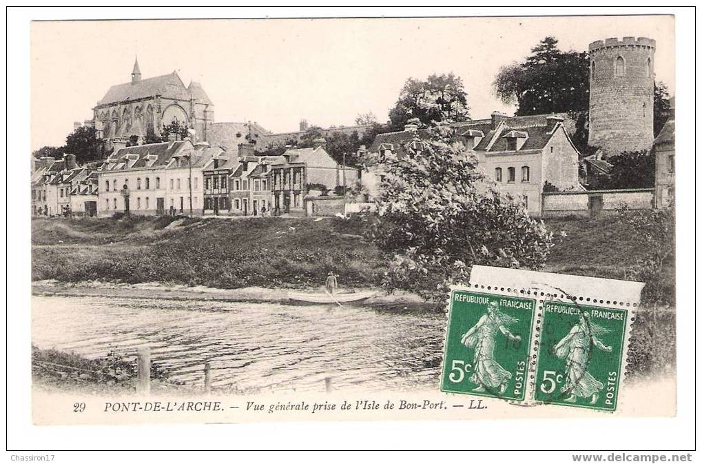 27 - PONT-de-l'ARCHE - Vue Générale Prise De L'Isle De Bon-Port - Pont-de-l'Arche
