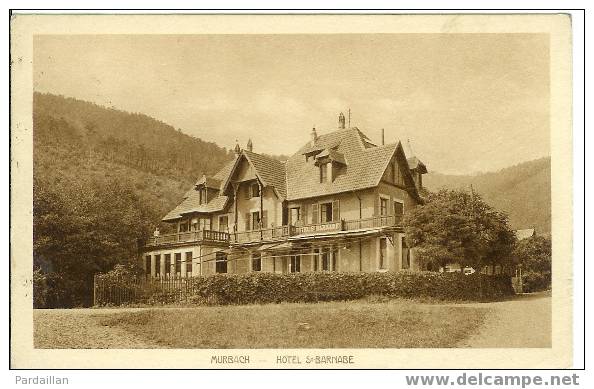 68. MURBACH.  HÔTEL ST-BARNABE. BEAU PLAN. - Murbach