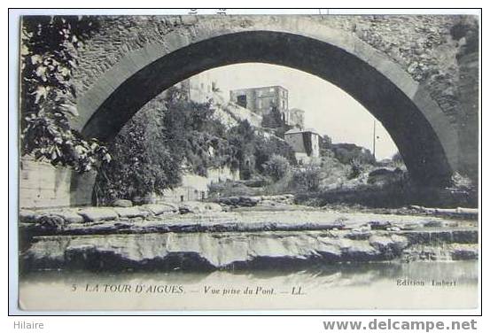 Cpa 84 TOUR D'AIGUES Vue Prise Du Pont - Tes Belle Carte - La Tour D'Aigues