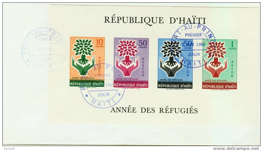 HAITI Bloc 13 ** MNH Premier Jour FDC Année Mondiale Du Réfugié Refugee 1960 - Haití