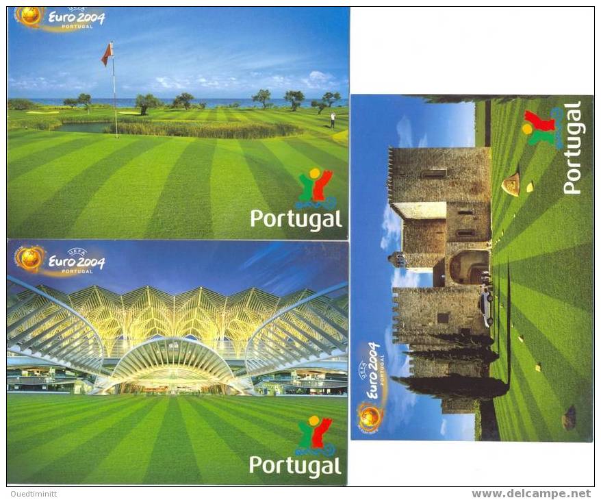 Portugal.Lisboa.Euro 2004.Lot De 4 Cpm. - Football