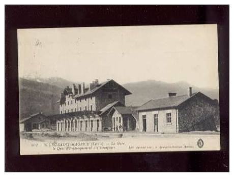 14941 Bourg Saint Maurice La Gare Le Quai D'embarquement Des Voyageurs édit.jarzuël N°802 Belle Carte Chemin De Fer - Bourg Saint Maurice