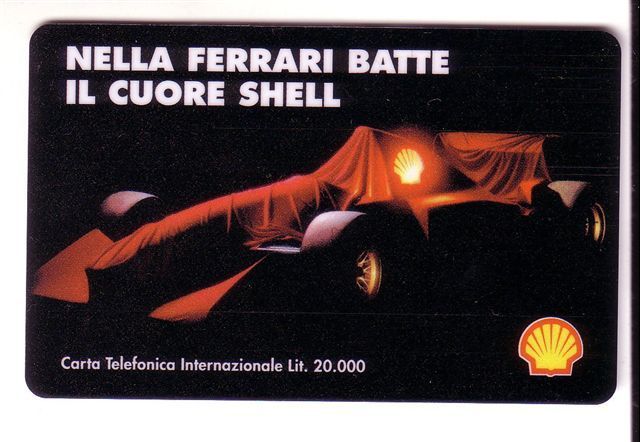 FERRARI - SHELL - Formula 1 - Car – Automobile – Auto – Autocar – Cars - Italy MINT Card With Value L.20.000 - Public Ordinary