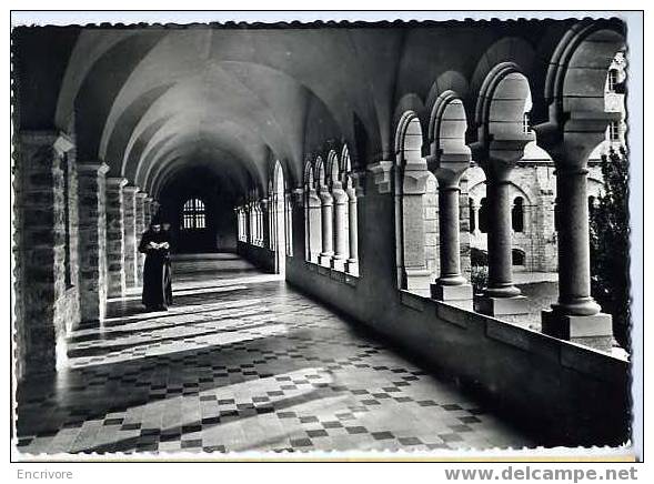 CPSM Abbaye St Benoit Cloitre Longeant Le Refectoire Moine  Noir Et Blanc - Dourgne