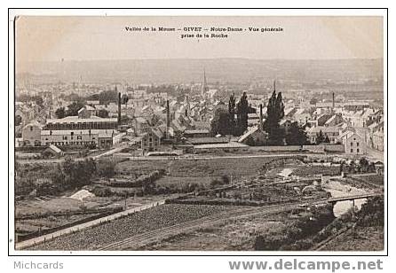 CPA 08 GIVET - Notre Dame - Vue Generale Prise De La Roche - Givet