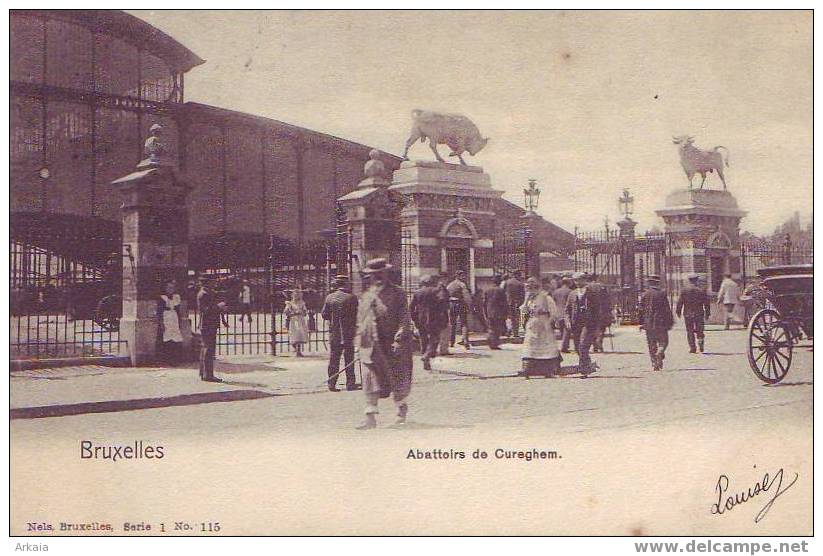 CUREGHEM-ANDERLECHT = Les Abattoirs De Cureghem - Belle Carte Très Animée - Autres & Non Classés