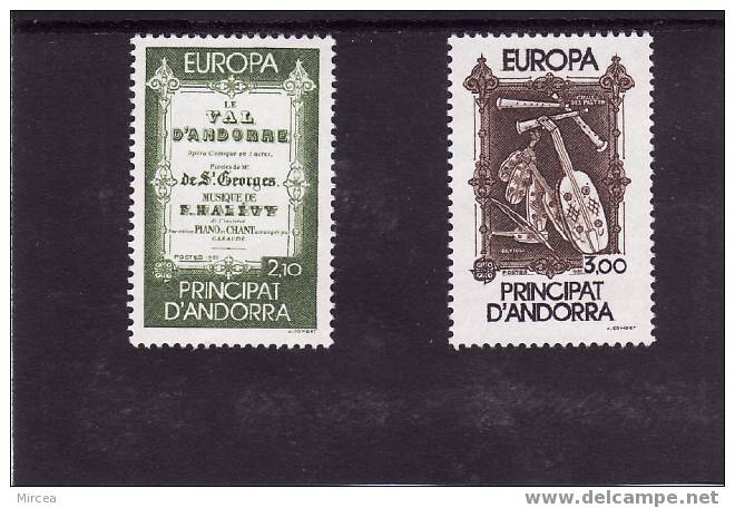 Andorre Francaise 1985 - Yv.no.339/40 Neufs** - 1985