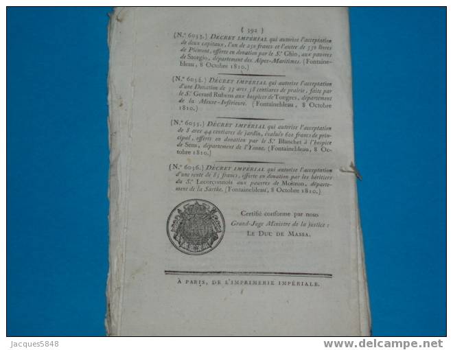 BULETIN Des Lois N° 322 - Réglement Générale Pour L´organisation Des Déplacement De La Hollande - Décrets & Lois