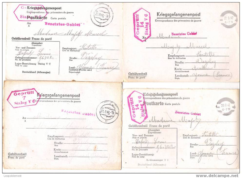 STALAG.  45 DOCUMENTS. - Guerre De 1939-45