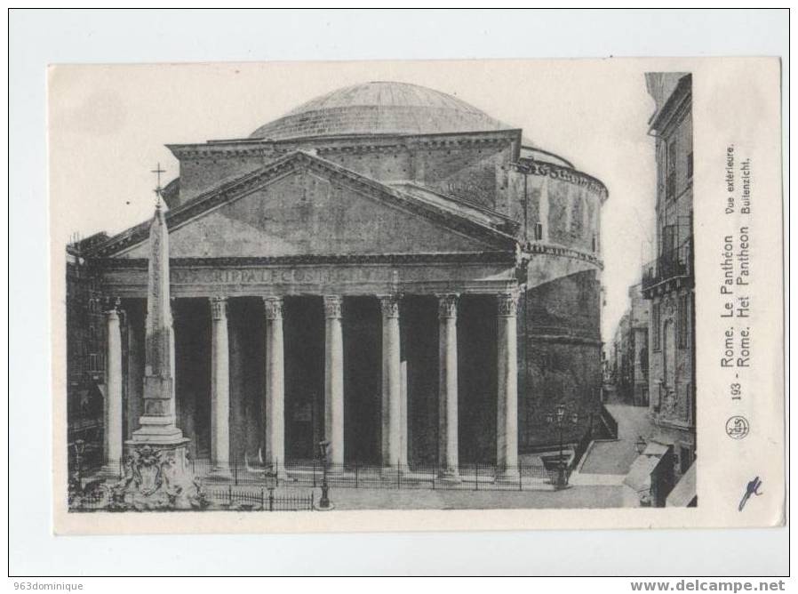 Rome - Le Panthéon - Vue Extérieure - Panteón