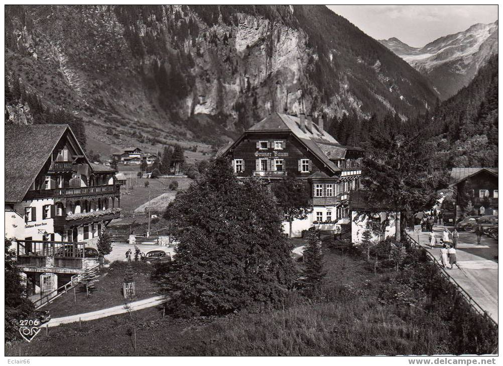 - BADGASTEIN ( AUTRICHE)    SALZBOURG   HÔTEL  GRUNER BAUM  Année1959  Avec Animation  X - Bad Gastein