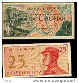 INDONESIE - Lot De 2 Billets (1961 & 1964) - Indonesia
