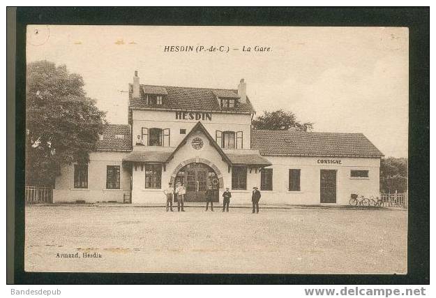 CPSM - Hesdin - La Gare ( Animée Armand Hesdin) - Hesdin