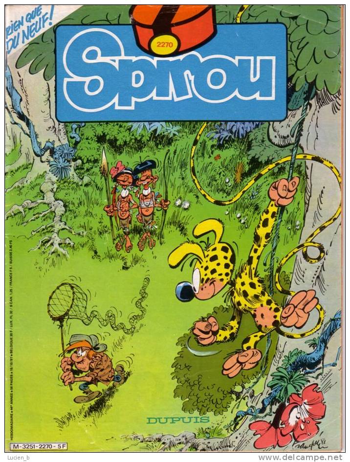 FRANQUIN  -  Spirou N° 2270 - Couverture (Marsupilami) - Franquin