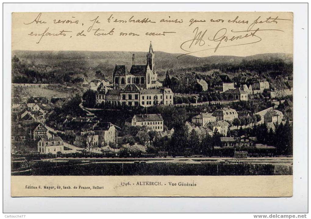 K5 - ALTKIRCH - Vue Générale (1917) - Altkirch