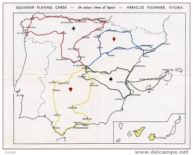 Jeu De 54 Cartes "Tourisme En Espagne" - Cartes à Jouer Classiques