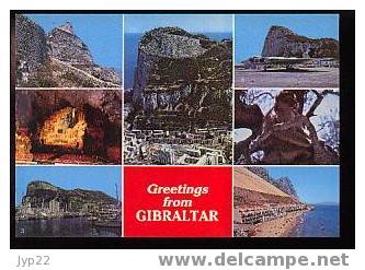 Jolie CP Royaume Uni Greetings From Gibraltar Multivue - Neuve - Gibilterra