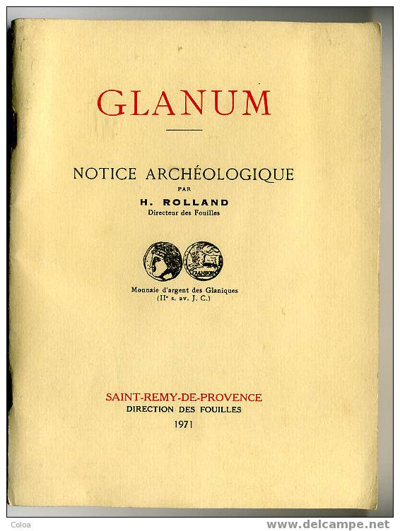 Glanum Notice Archéologique 1971 - Archeologia