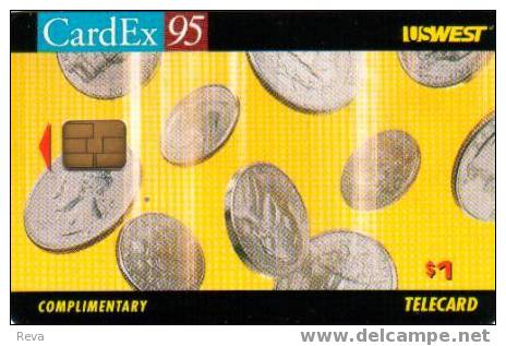 USA  $1  COINS  MONEY  CARDEX  95  COMPLIMENTARY CHIP   MINT SPECIAL PRICE !! - [2] Chipkarten