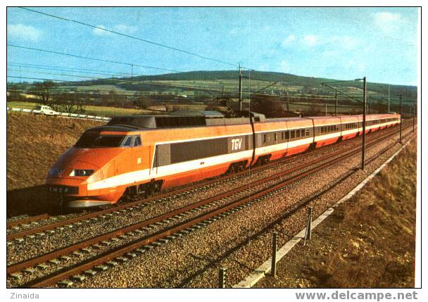 CARTE POSTALE DU TGV SUD EST - Equipment