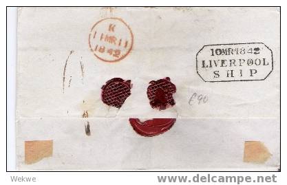 BD052 / 1842 – Liverpool Ship Letter – Von NY Nach Londen - Sonstige & Ohne Zuordnung
