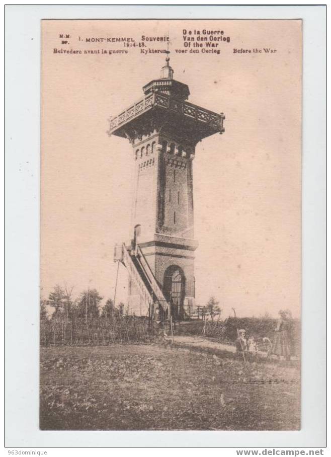 Mont Kemmel - Souvenir De La Guerre - Of The War - Belvedere Avant La Guerre - Kyktoren Voor Den Oorlog Before The War - Heuvelland