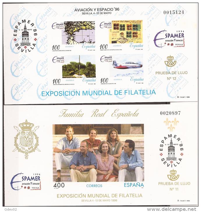 ESPO58-L2157THC..España Spain Espagne PRUEBAS OFICIALES.1996. ( Ed PO 58/9)1996.(PO 58/9). - Hojas Conmemorativas