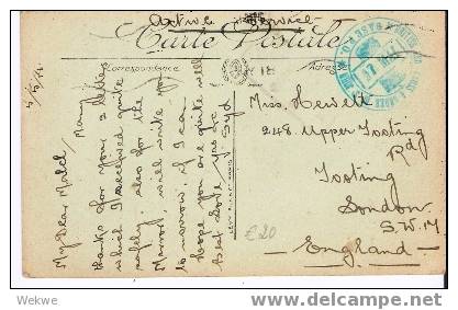 BD075 / Feldpost 1918 – Brit. Red Cross Order Of St. John In Grün (Rotes Kreuz) - Briefe U. Dokumente