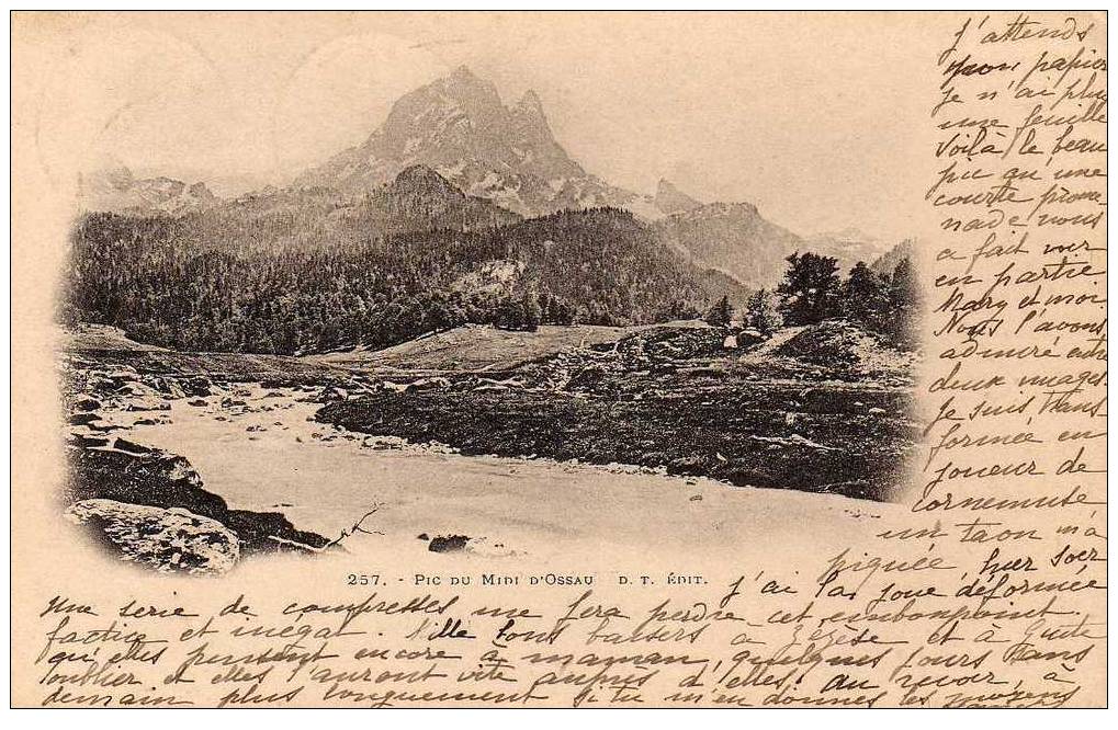 64 EAUX CHAUDES (environs) Pic Du Midi D'Ossau, Ed DT 257, 1903 - Laruns