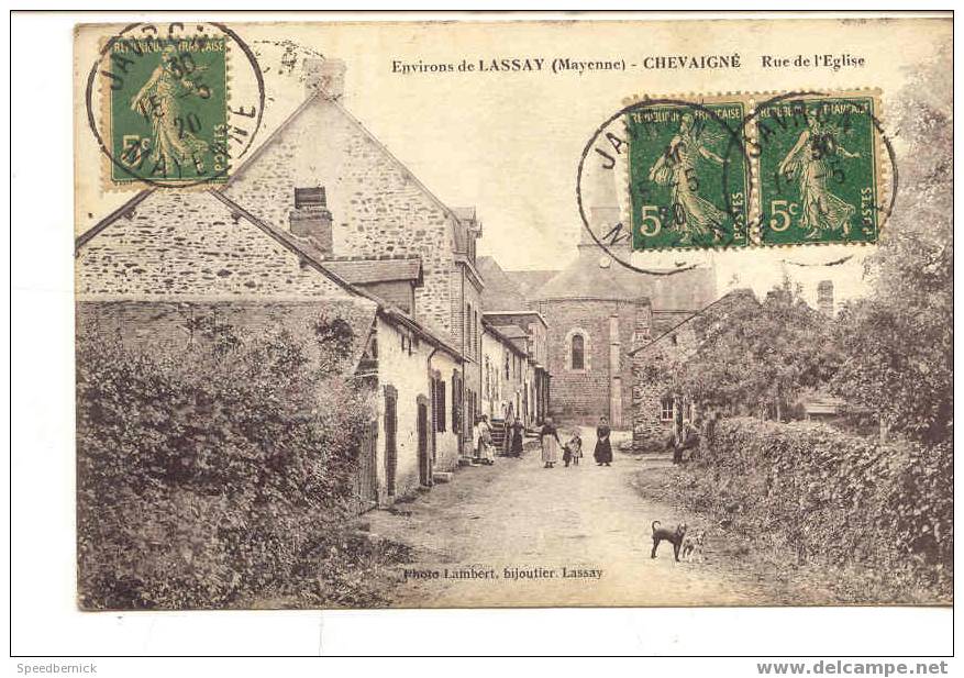 7162 Environs De Lassay . Chevaigne Rue De L'eglise .Photo : Lambert Bijoutier Lassay - Autres & Non Classés