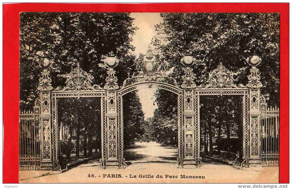 Paris - La Grille Du Parc Monceau - District 14