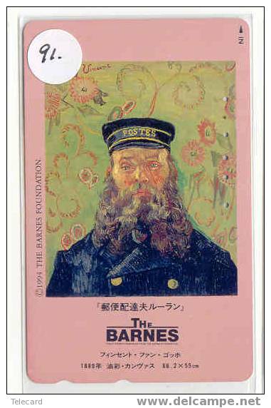 VINCENT VAN GOGH Op Telefoonkaart Japan THE BARNES (91) - Painting