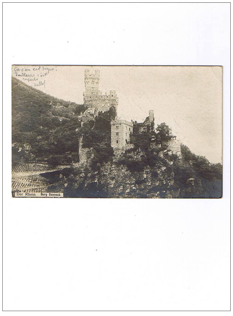 A 31  BURG SONNECK   DER RHEIN   Circulée 1904 - Bingen