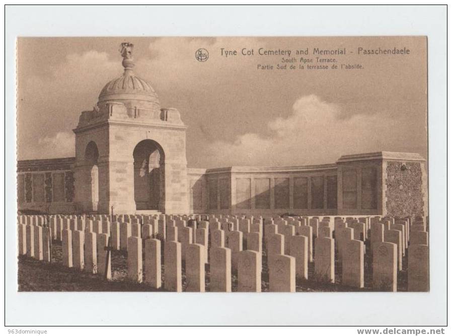 Tyne Cot Cemetery And Memorial - Passchendaele South Apse Terrace - Partie Sud De La Terasse De L'abside - Zonnebeke