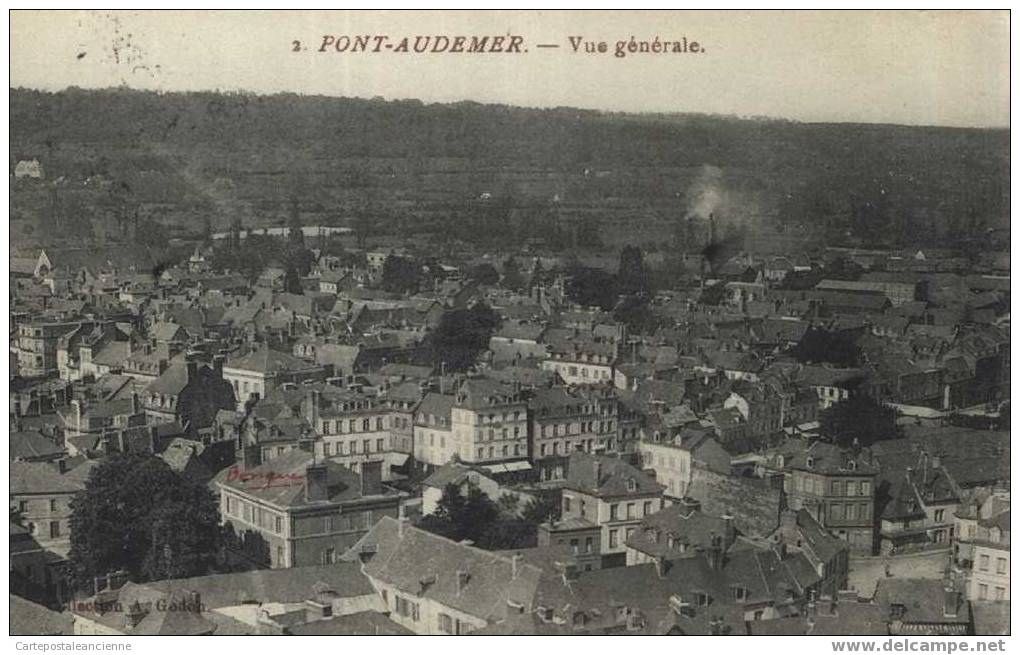 27 PONT AUDEMER 1911 VUE VILLE Ed GODON 2 Etat TTB Dest JANVIAN PARIS /C1753 - Pont Audemer