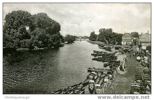 RICHMOND VIEW FROM THE BRIDGE BARGES N ° 4449GE  BATEAUX - Surrey