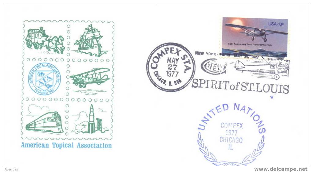 Spirit Of Saint Louis 50th Anniversary Solo Transatlantic Flight   Chicago May 27 1977 - 1971-1980