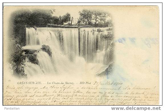 73. GRESY-SUR-AIX.  LES CHUTES DU SIERROZ. 1900. DND. - Gresy Sur Aix