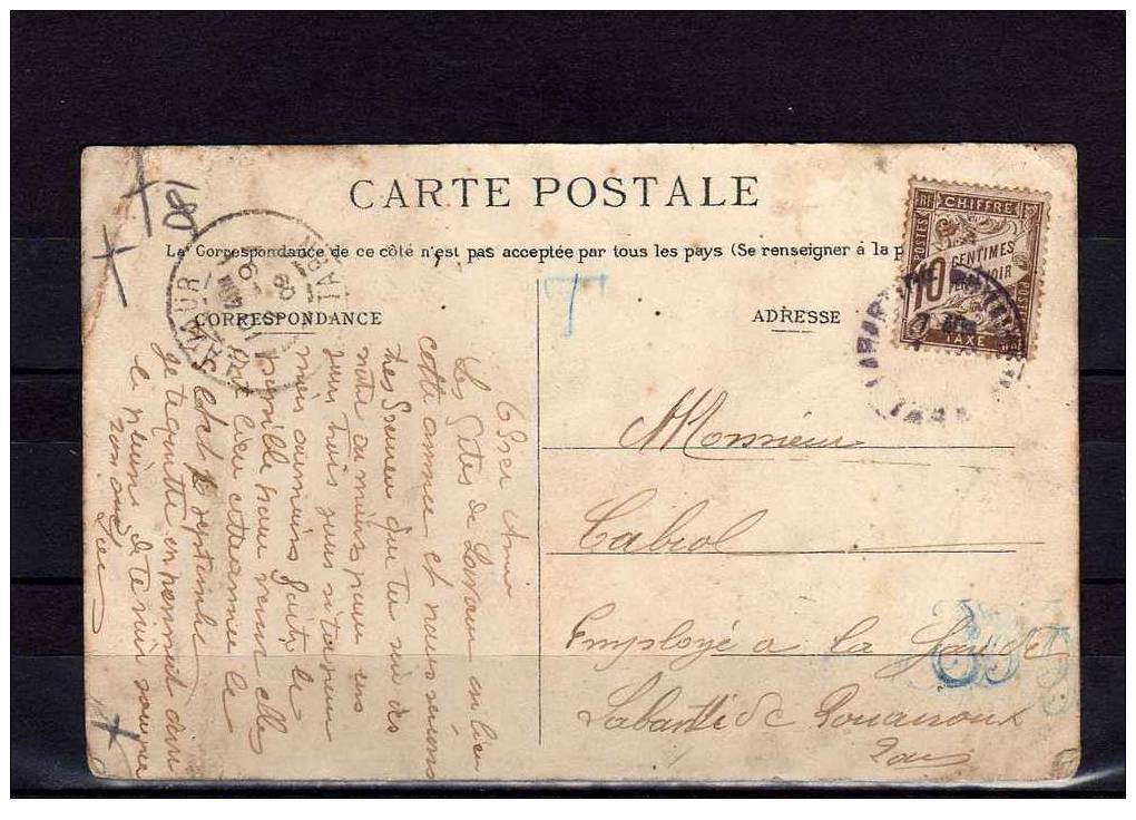 81 LAVAUR Bords De L'Agout, Vue Générale, Carte Taxée, Ed Berdoulat, Tarn Illustré, 1909 - Lavaur