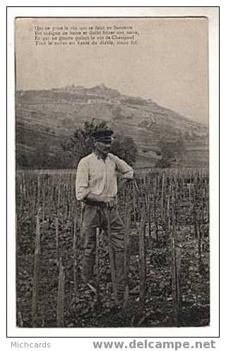 CPA 18 SANCERRE - Homme Dans Les Vignes - Sancerre