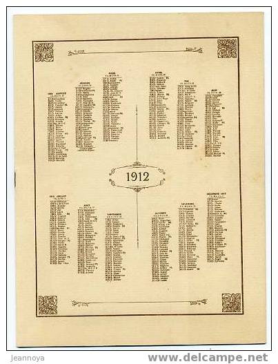 CALENDRIER AGENDA DE 1912 - Big : 1901-20